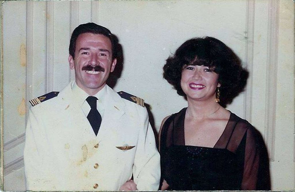 Capitán Gustavo Argentino García Cuerva junto a su esposa Liliana Franco
