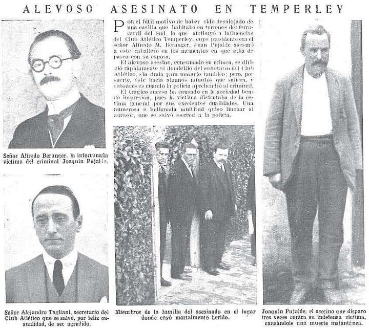 Se cumplen 100 años del salvaje asesinato de Alfredo Beranger, el presidente que dio la vida por Temperley