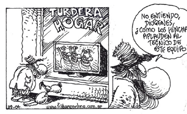 Tabaré, el humorista y caricaturista lomense, creador de "Diógenes y el linyera"