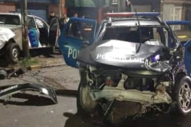 chocaron dos patrulleros