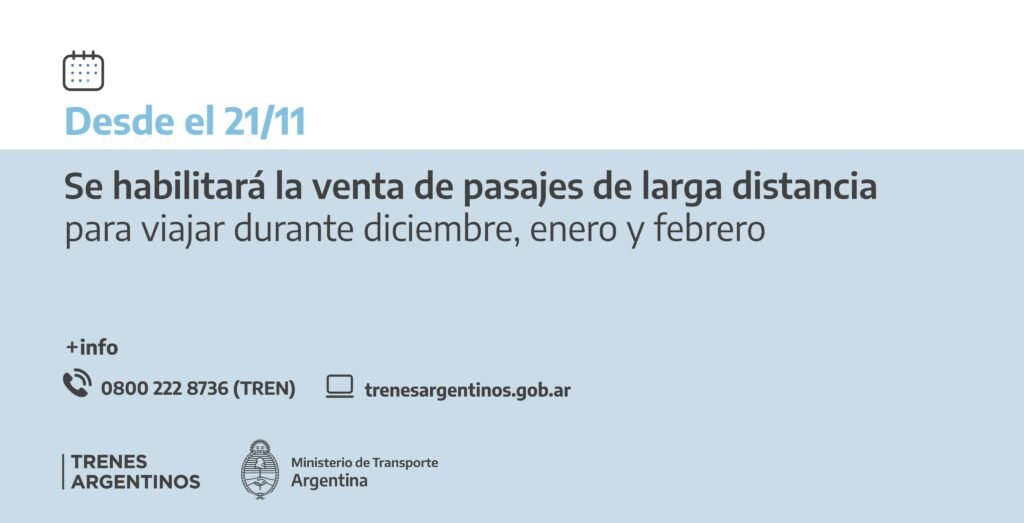 Salen a la venta los pasajes de trenes de larga distancia para la temporada de verano 2023/24 para diciembre, enero y febrero