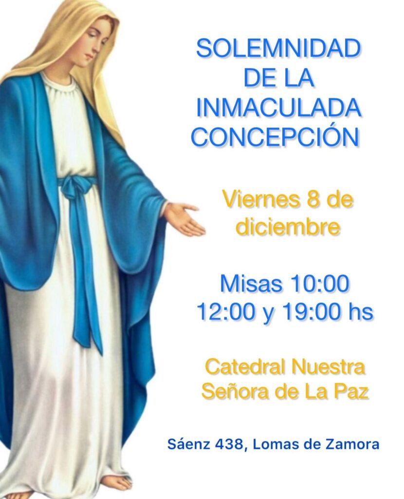 La Catedral Nuestra Señora de La Paz invita a toda la comunidad a las misas y celebraciones especiales por el Día de la Virgen