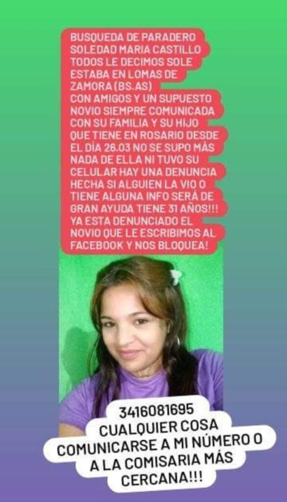 Desesperada búsqueda de una joven mujer conocida como la "China": hablaba por videollamada con su madre, se cortó y no supieron nada más de ella