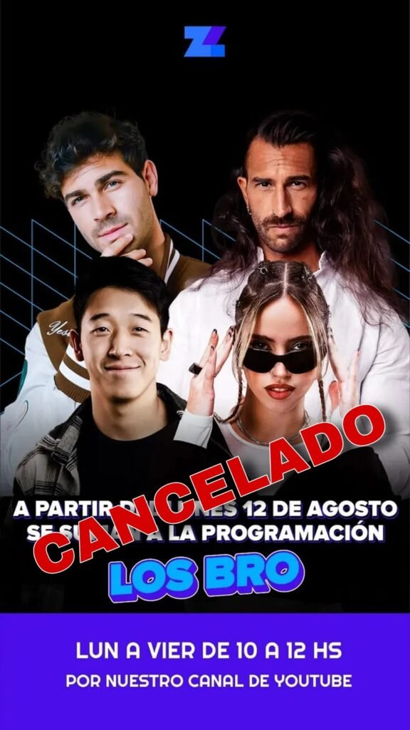 Cancelan antes que comience el programa de streaming de "Los Bros", que conducirían cuatro de los ex participantes de Gran Hermano