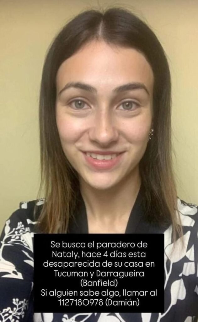  Desesperada búsqueda de Natalie, una joven mujer desaparecida en Banfield: "Le mandamos mensajes y ya no le llegan"