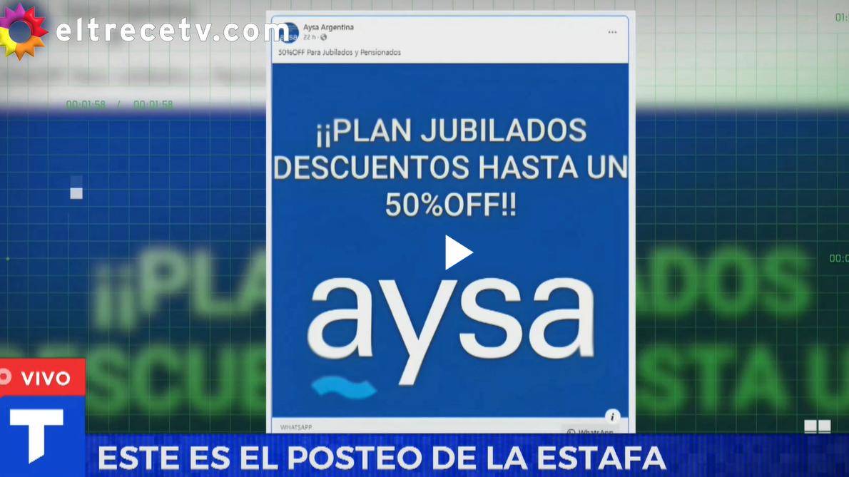 aysa estafa jubilados