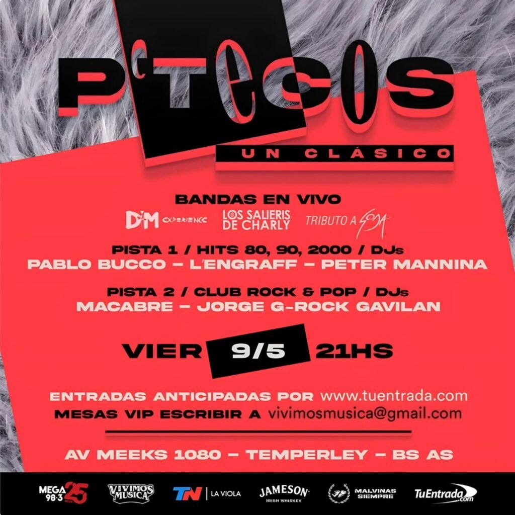 Tras la exitosa vuelta de Peteco’s, vuelve con su segunda edición en Auditorio Sur: música, nostalgia y fiesta en zona sur