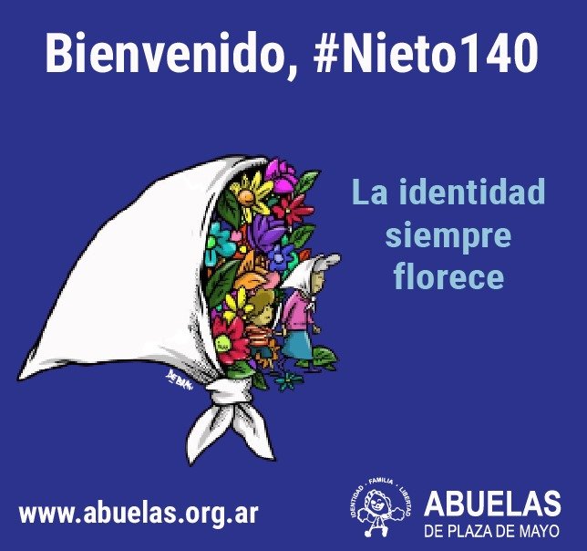 Las Abuelas de Plaza de Mayo anunciaron la restitución del nieto 140: "¡ENCONTRAMOS al nieto 140!"