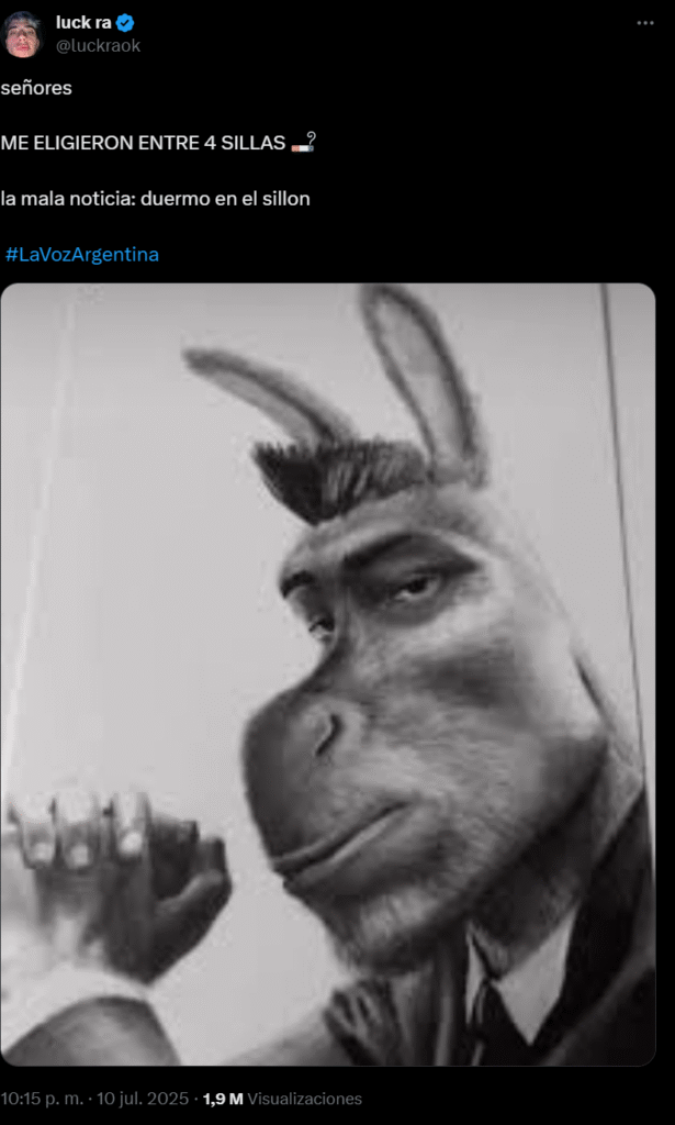 Las redes sociales suman un condimento extra a La Voz Argentina: el divertido cruce entre Luck Ra y La Joaqui