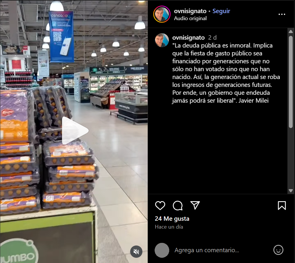 Un vecino mostró un popular hipermercado vacío y cuestionó la situación económica: "Qué triste es vivir en un país así"