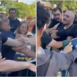 docente agrede a miliantes de LLA